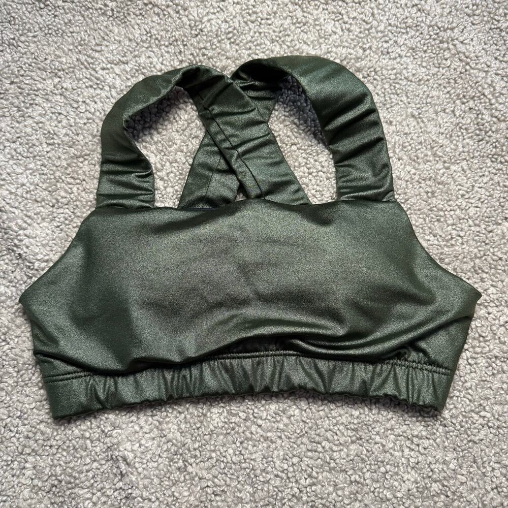 Running Bare Metallic Green Sports Bra Size 2 / 4